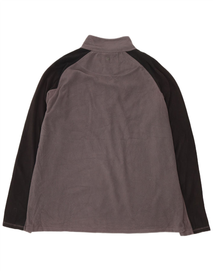 MOUNTAIN WAREHOUSE Jersey de forro polar con cuello y cremallera para hombre 2XL Gris Colorblock