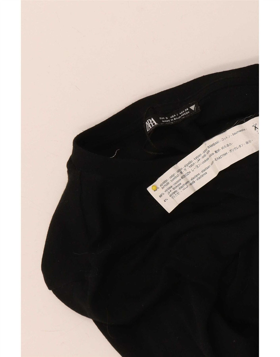 Body Zara Mujer UK 8 Small Algodón Negro