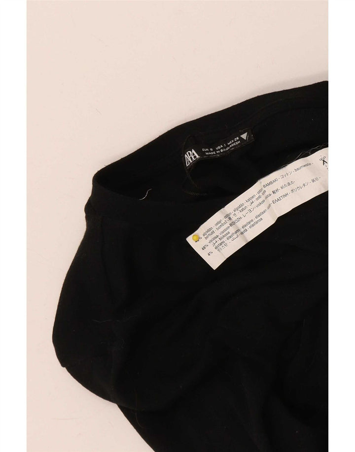 Body Zara Mujer UK 8 Small Algodón Negro