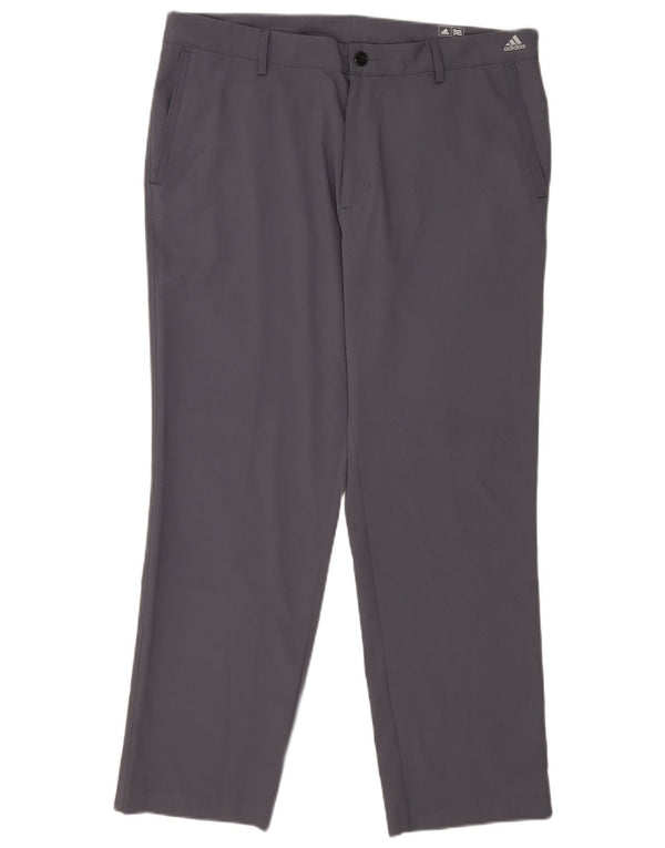 Adidas Pantalón chino recto de golf para hombre W36 L30 Poliéster gris