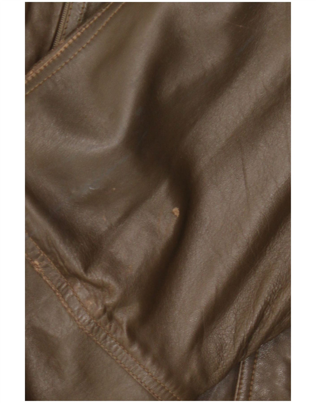 Chaqueta de cuero vintage para hombre IT 52 XL Caqui