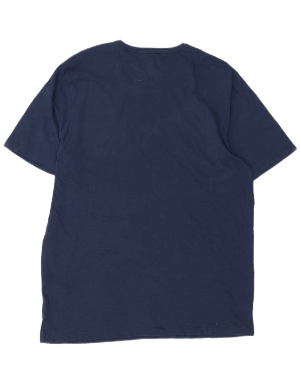 Hugo Boss Hombre Camiseta Top Grande Azul Marino Algodón