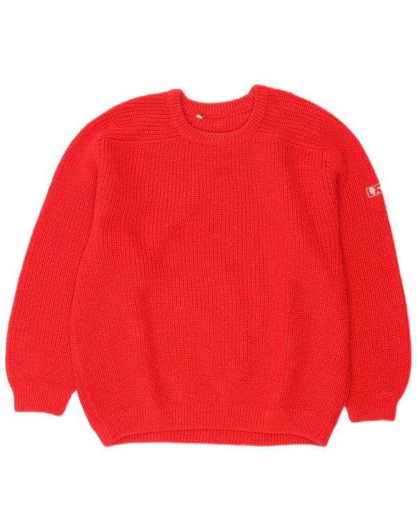 Marina Yachting Jersey Hombre Cuello Redondo XL Lana Virgen Rojo