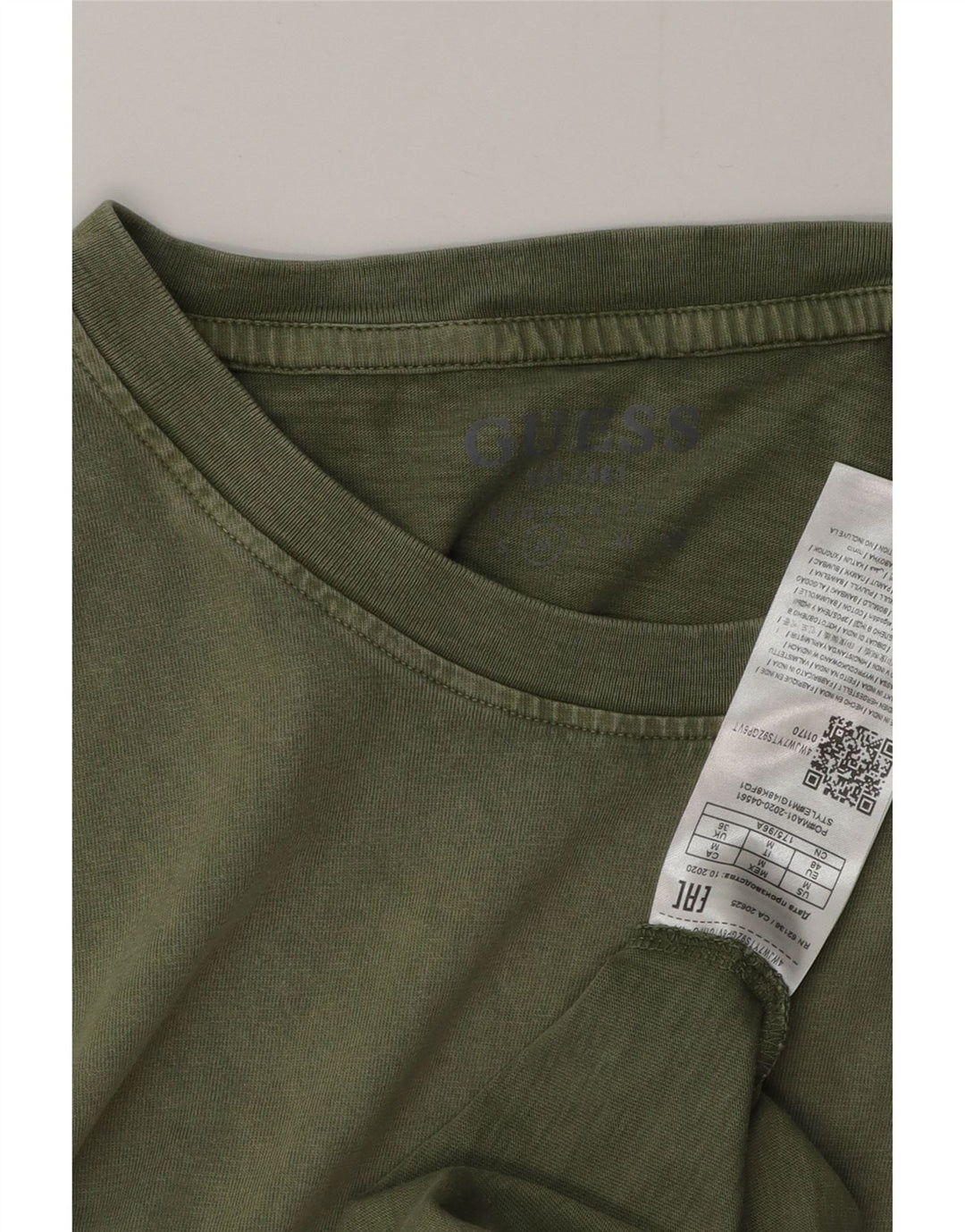 GUESS Camiseta para hombre Top UK 36 Small Verde Algodón