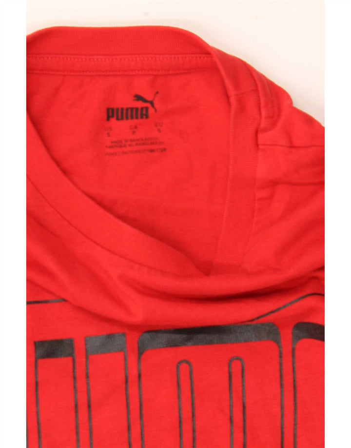 Puma Camiseta gráfica para mujer Top UK 10 Small Red