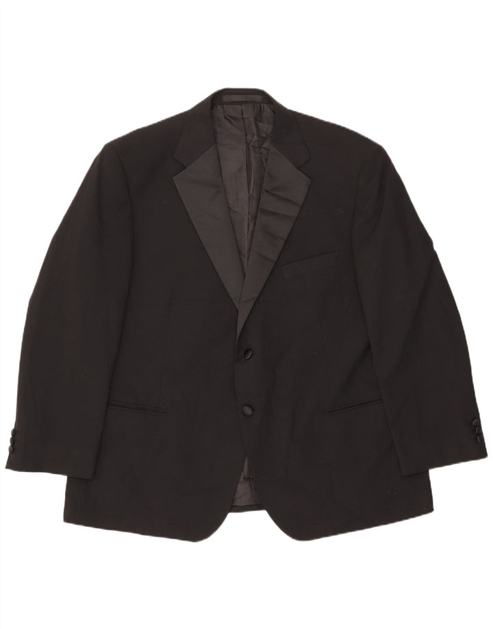 Marks & Spencer Chaqueta tipo blazer de 2 botones para hombre UK 46 XL Bloque de color negro