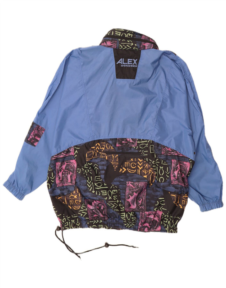 ALEX ATHLETICS Chaqueta anorak para hombre UK 40 Grande Poliamida geométrica azul