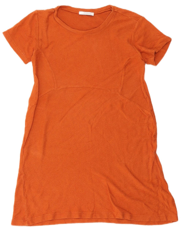 Zara Mujer Trafaluc Vestido Acampanado UK 10 Small Naranja