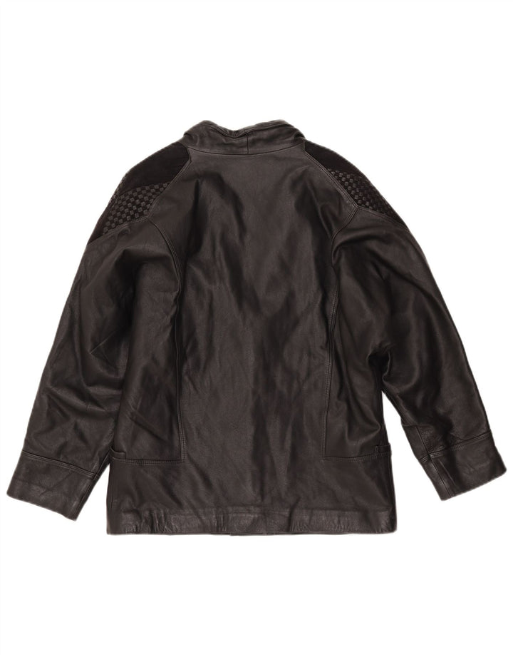 PRESTIGE Chaqueta de cuero para mujer IT 44 Medium Black