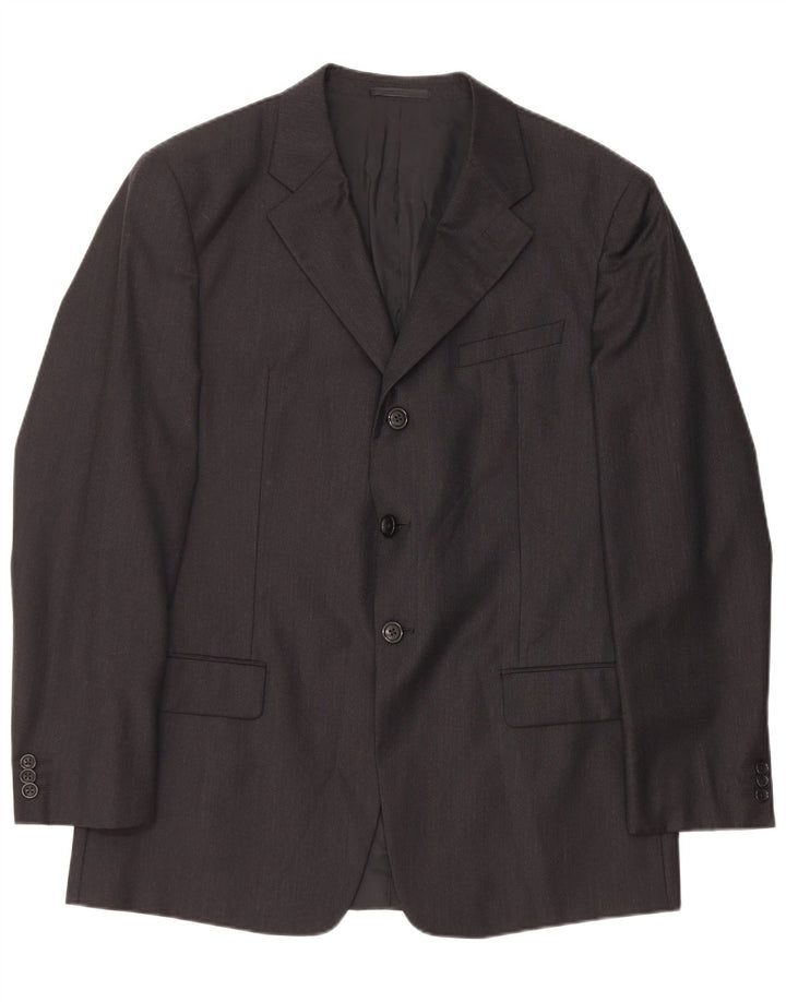 ARMANI COLLEZIONI Chaqueta blazer de 3 botones para hombre IT 52 XL Lana negra