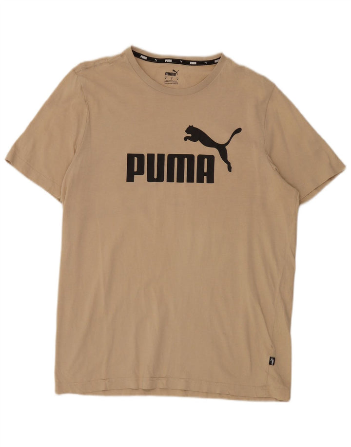 Puma Mujer Camiseta Gráfica Top UK 14 Medium Beige