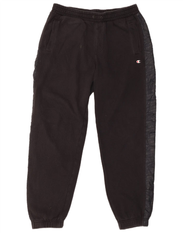 CHAMPION Pantalones de chándal con estampado gráfico para hombre Joggers Large Black Colourblock