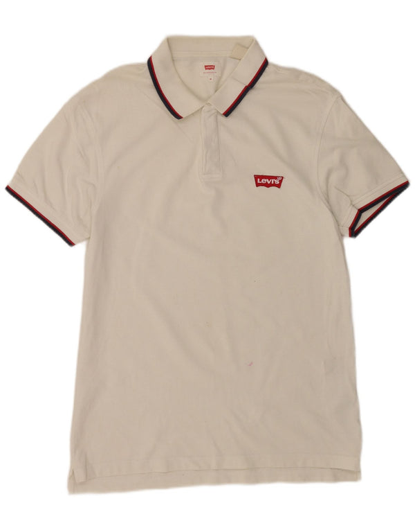 Levi's Polo Para Hombre De Algodón A Rayas Blanco Medio