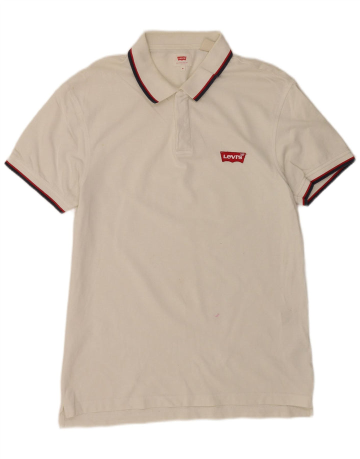 Levi's Polo Para Hombre De Algodón A Rayas Blanco Medio