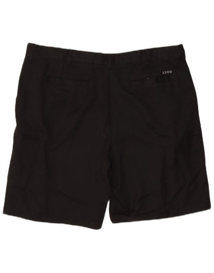 Izod Mens Classics Cargo Shorts W42 2XL Poliéster negro