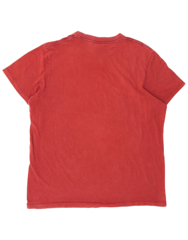 Abercrombie & Fitch Camiseta con gráfico muscular para hombre Top 2XL Algodón rojo