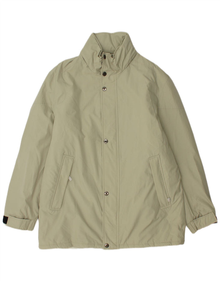 SERGIO TACCHINI Chaqueta cortavientos con capucha para hombre UK 40 Large Beige Poliéster