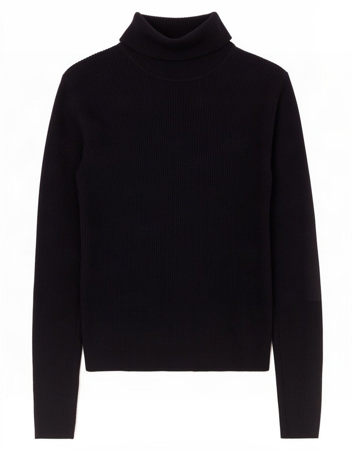 Marks & Spencer suéter con cuello vuelto para mujer, talla 44, talla M, azul marino