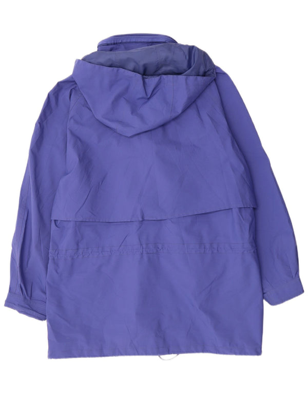 EDDIE BAUER Abrigo cortavientos con capucha para mujer UK 20 2XL Poliéster azul