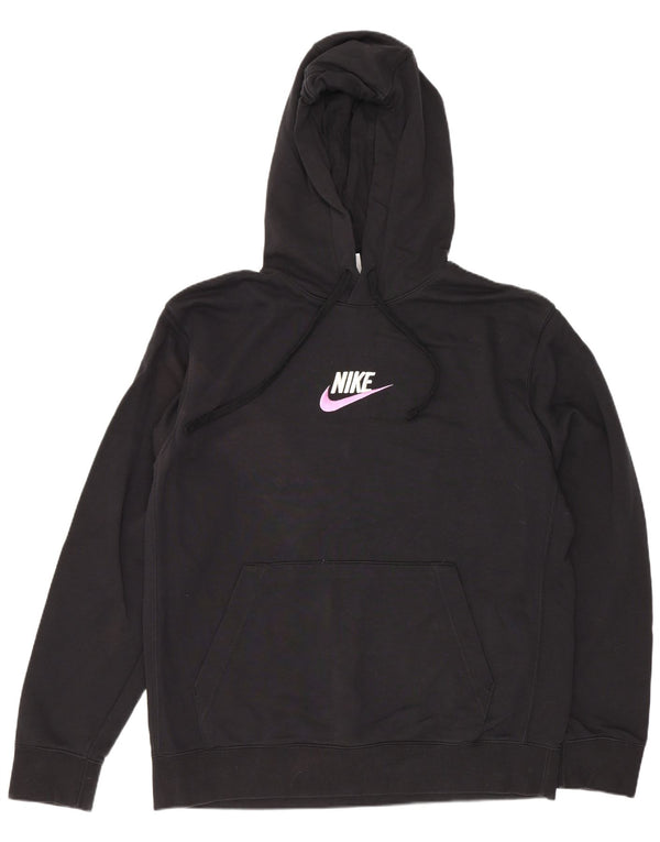 Nike - Sudadera con capucha para hombre, talla grande, algodón negro