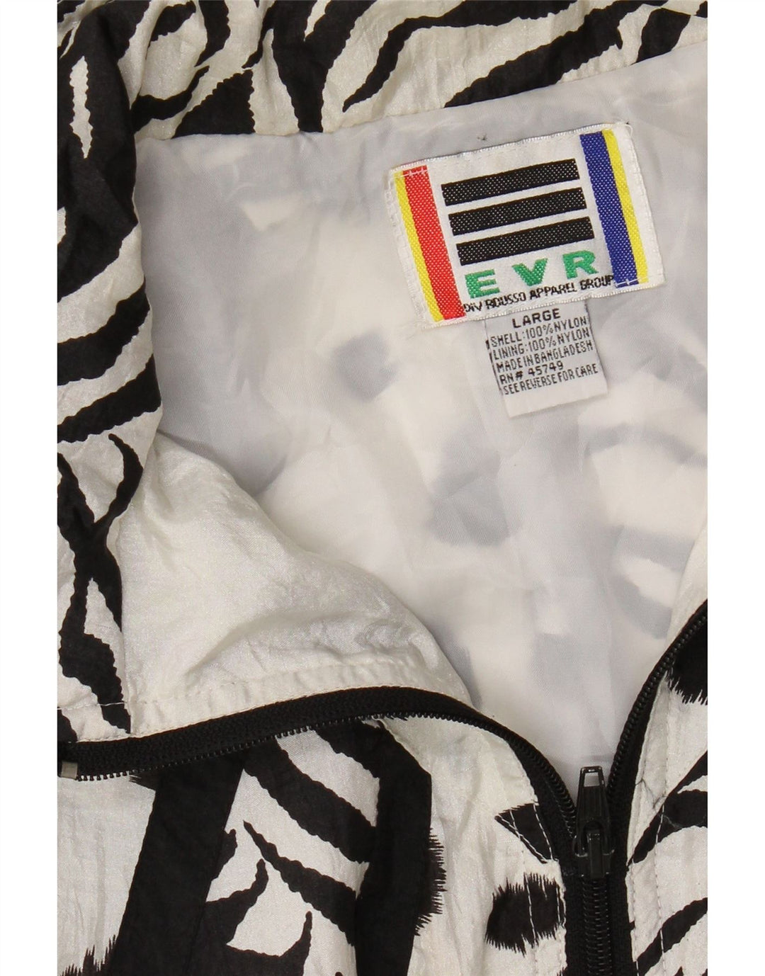 EVR Chaqueta superior de chándal de gran tamaño para mujer Reino Unido 46 Estampado animal blanco grande