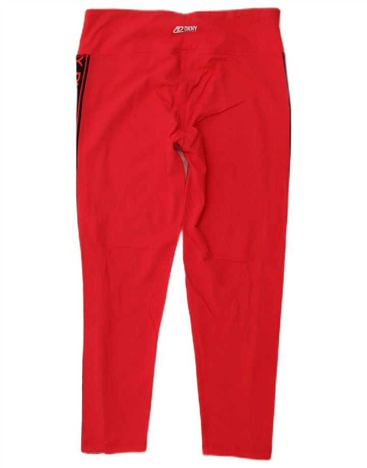 DKNY Leggings capri gráficos para mujer UK 46 Algodón con bloques de color rosa grande