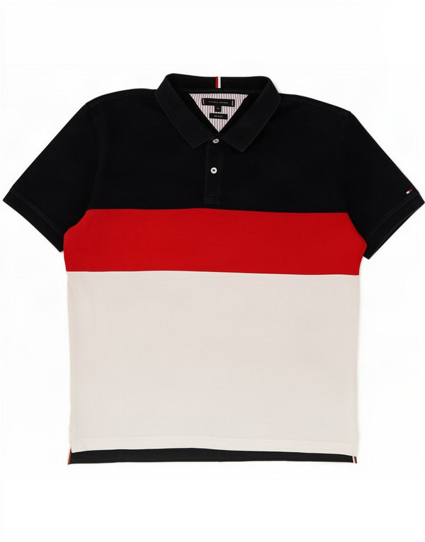 Tommy Hilfiger Polo Regular Fit para hombre XL Algodón color block azul marino