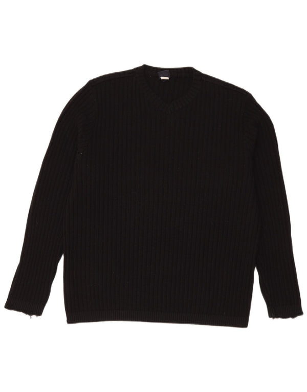 Paul & Shark Jersey Yachting con Cuello en V para Hombre XL Lana Virgen Negra
