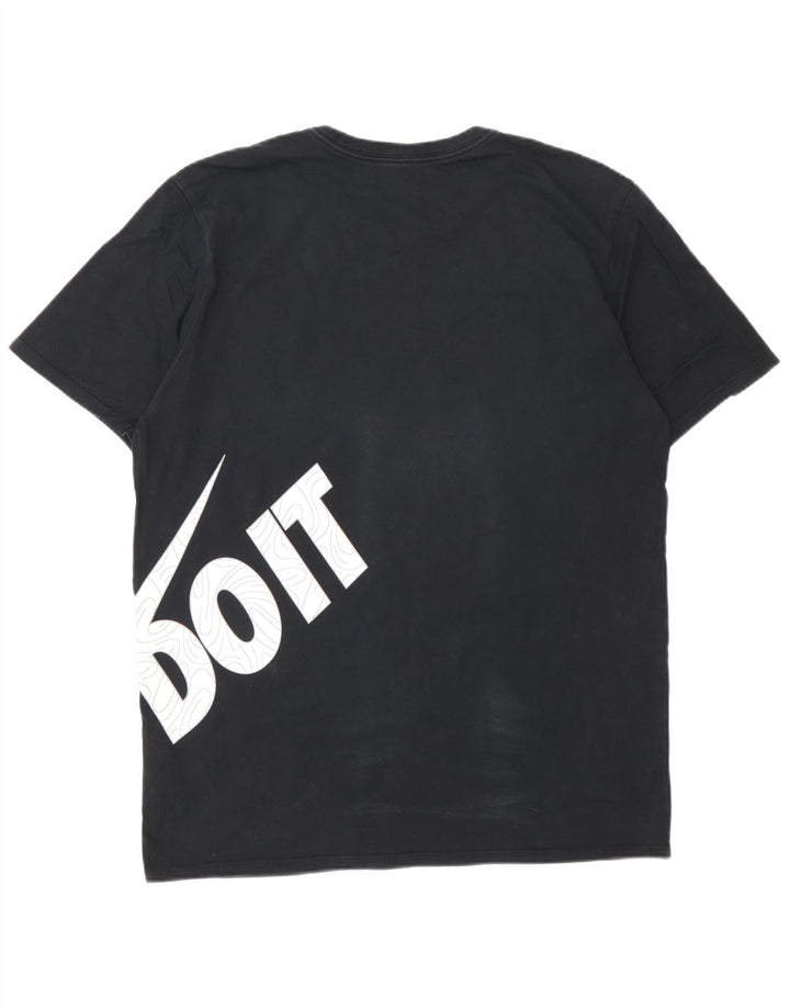 Nike - Camiseta gráfica para hombre, talla grande, algodón negro