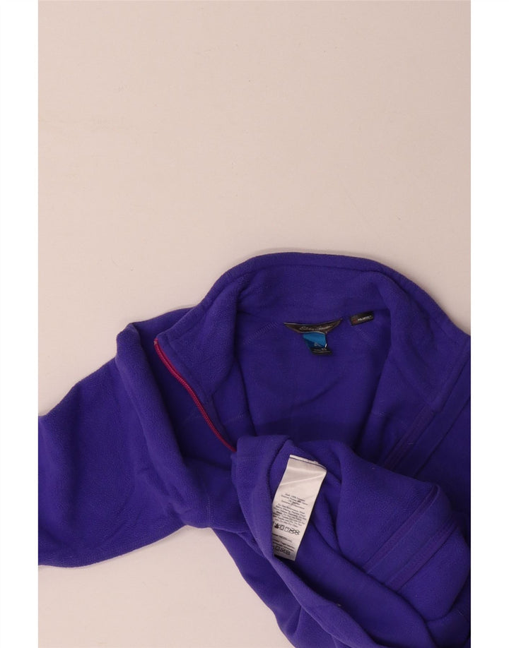 EDDIE BAUER Chaqueta polar para mujer UK 6 XS Púrpura Colorblock Poliéster