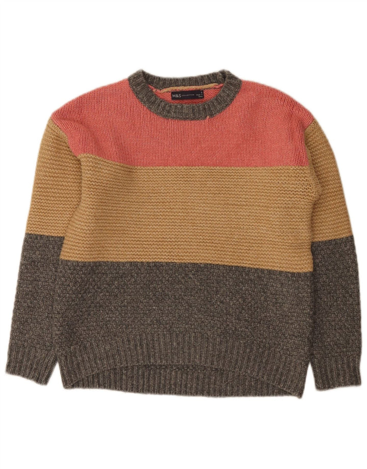 Marks & Spencer Suéter con Cuello Barco para Mujer UK 10 Small Multicolor
