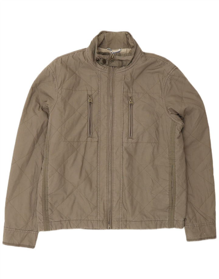 Marks & Spencer Chaqueta Bomber para Hombre UK 38 Algodón Caqui Mediano