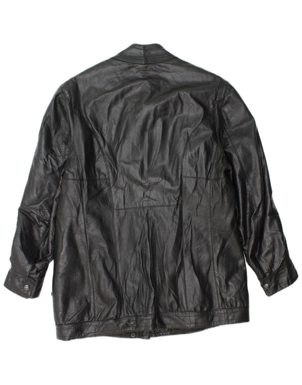 Chaqueta de cuero vintage para mujer Reino Unido 14 Negro medio