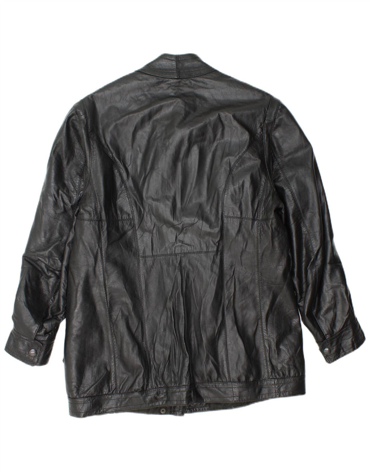 Chaqueta de cuero vintage para mujer Reino Unido 14 Negro medio