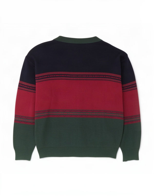 Vintage hombre cárdigan suéter IT 50 lana de color verde medio