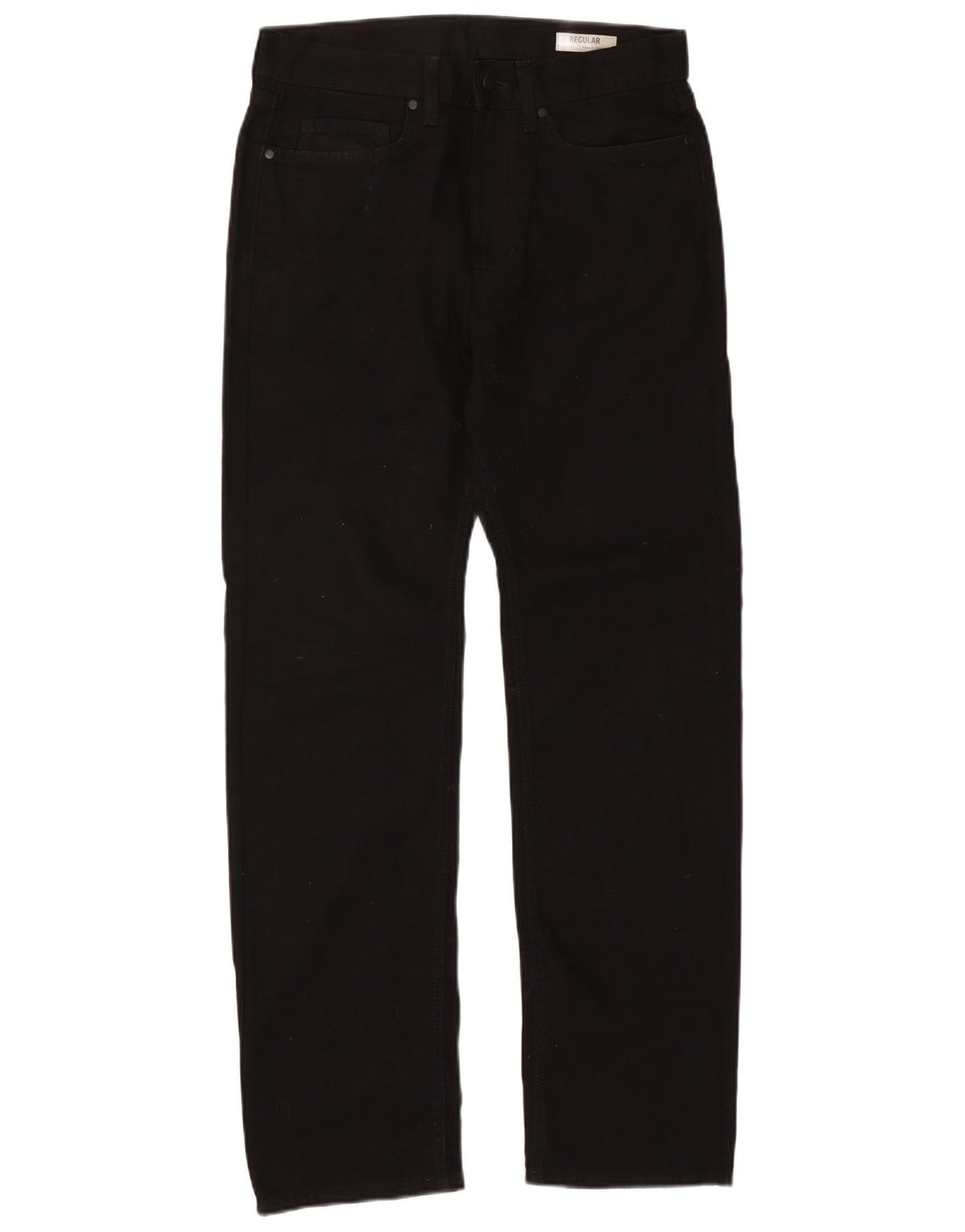 Marks & Spencer Vaqueros rectos de corte regular para hombre W32 L31 Algodón negro
