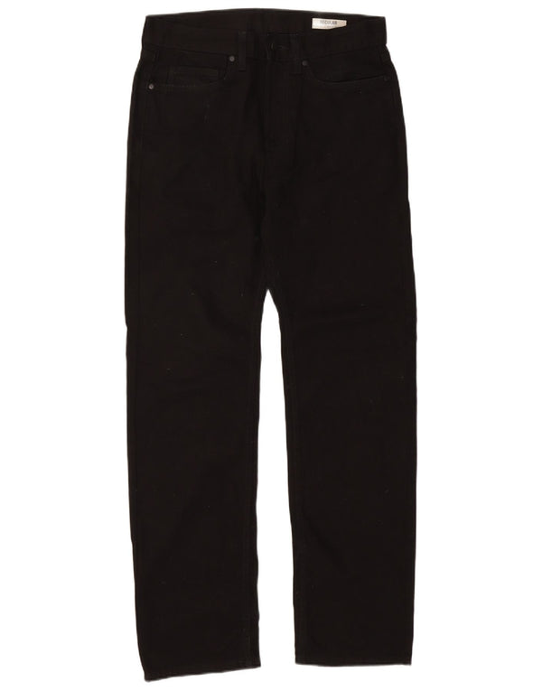 Marks & Spencer Vaqueros rectos de corte regular para hombre W32 L31 Algodón negro