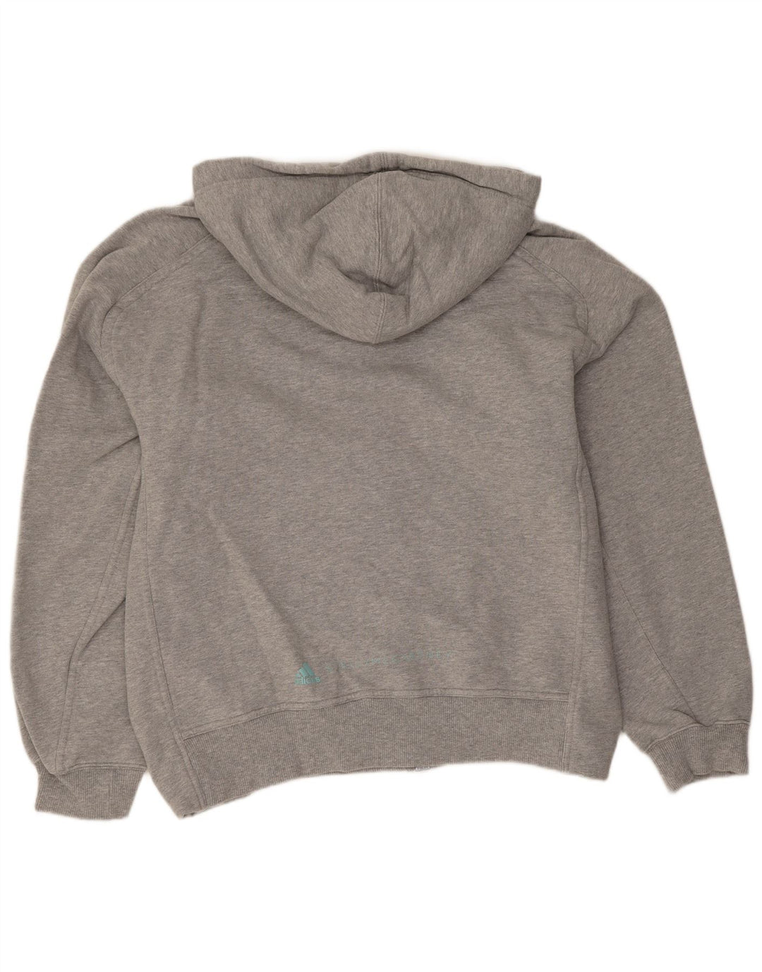 Adidas - Sudadera con capucha y cremallera para hombre, algodón gris medio
