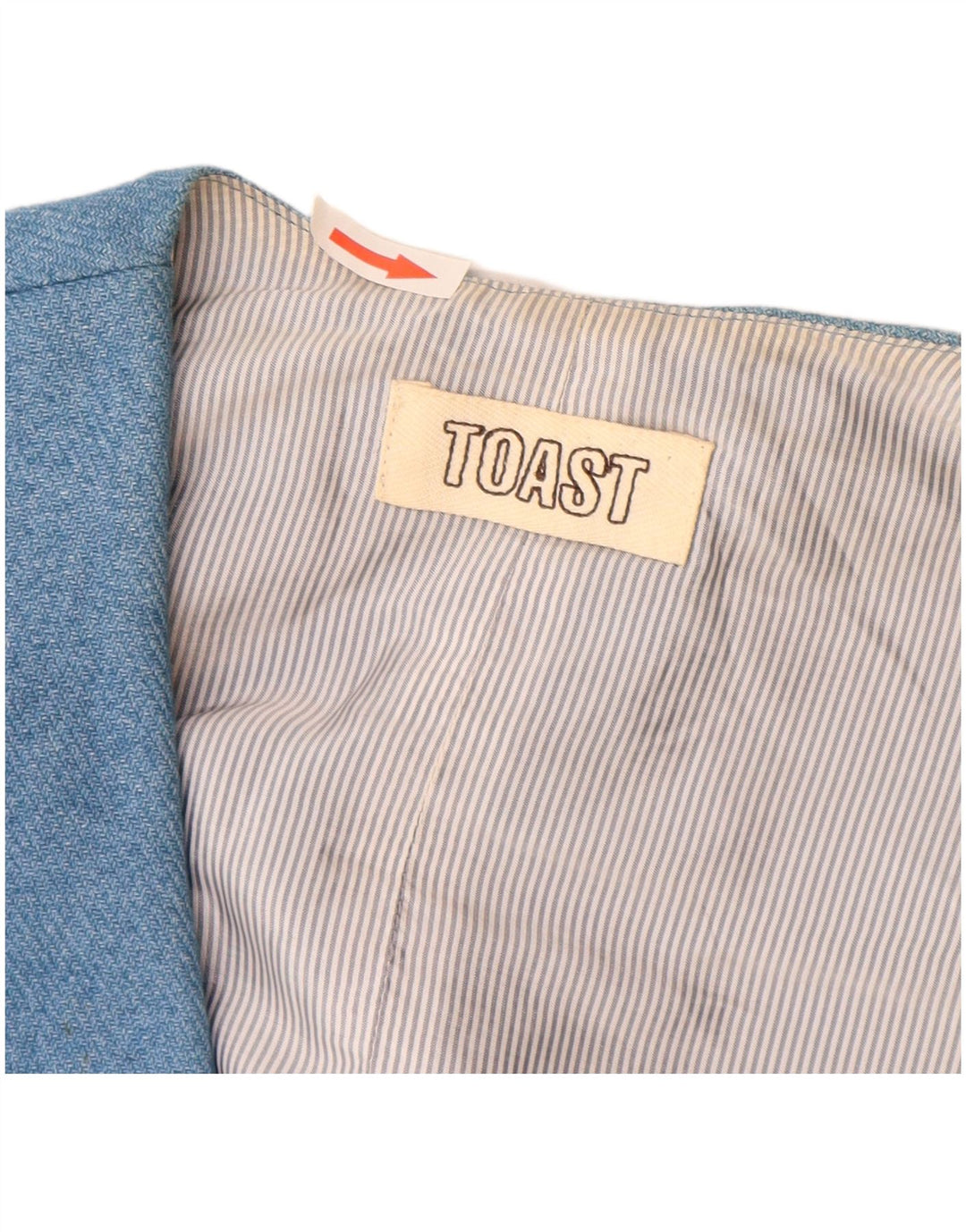 Toast Mujer Chaleco UK 10 Pequeño Algodón Azul