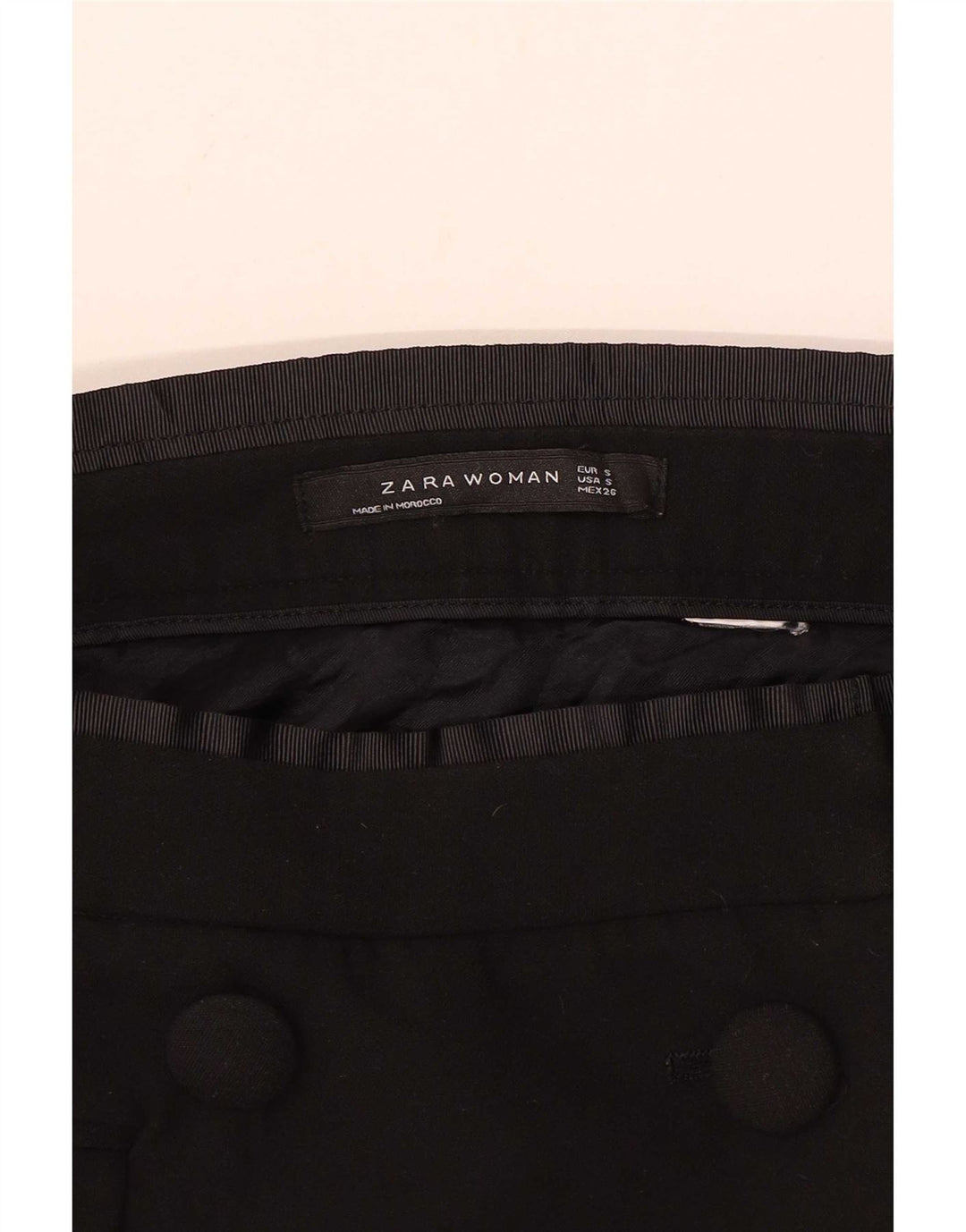 Zara Mujer Minifalda Cruzada Pequeña W26 Negro