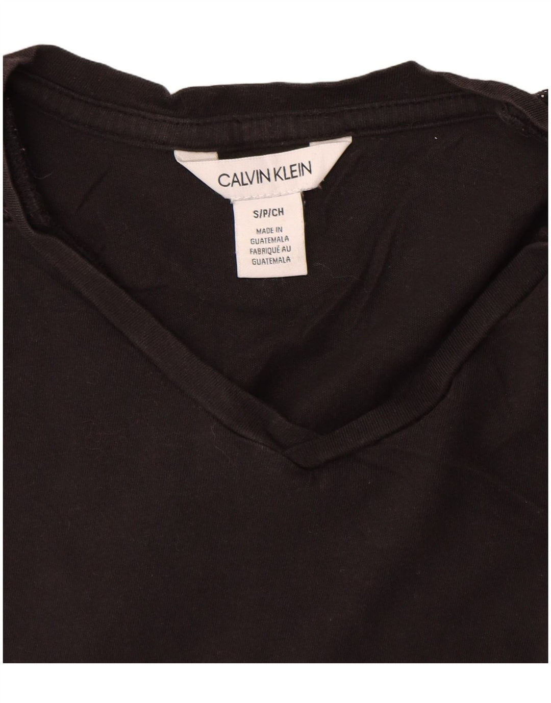 CALVIN KLEIN Camiseta gráfica para hombre Top Small Black Cotton