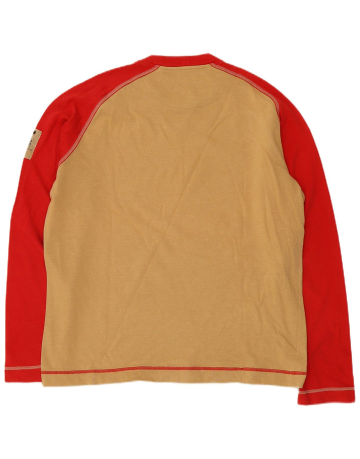 SERGIO TACCHINI Mens Milano Graphic Top Manga Larga Grande Beige