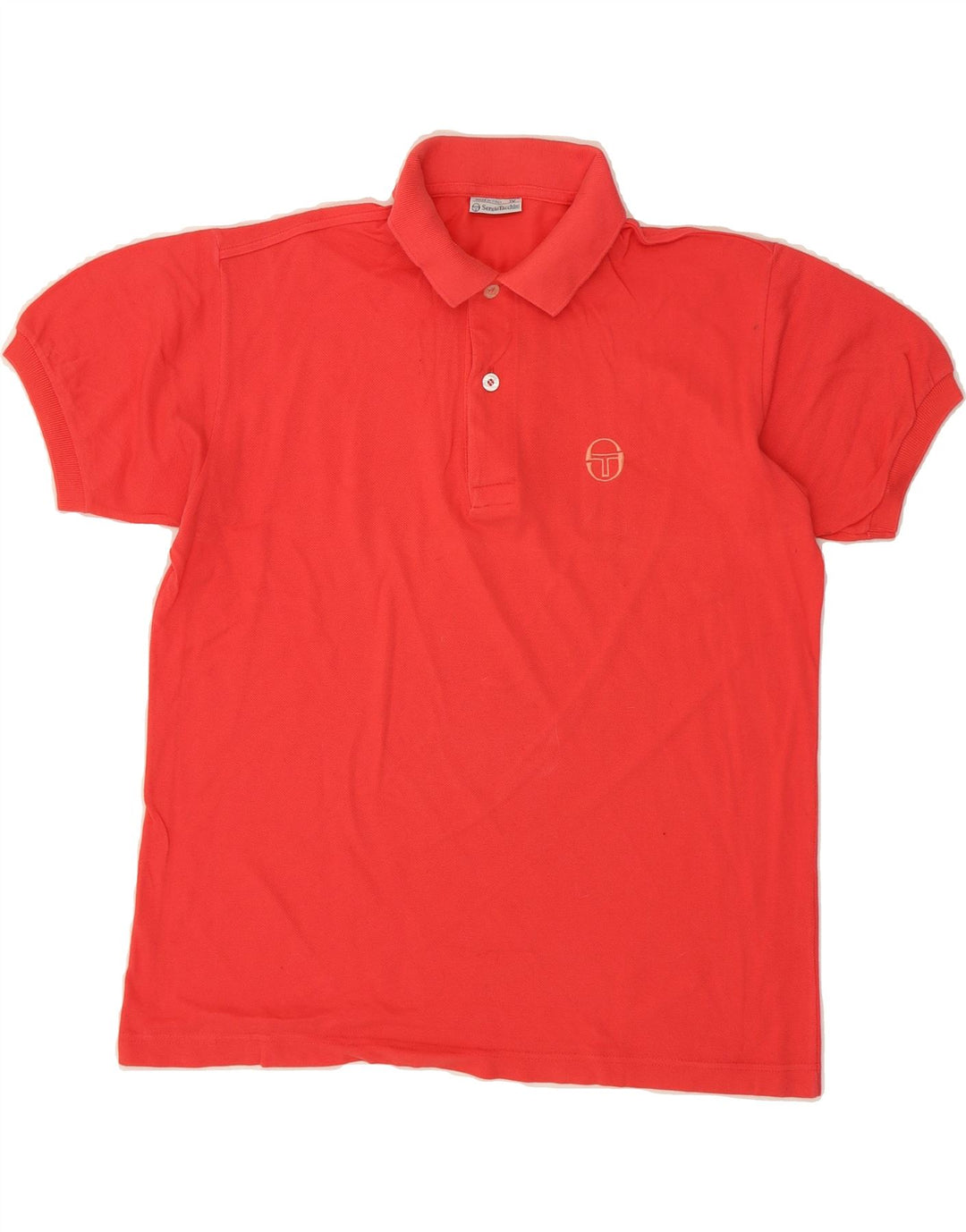 SERGIO TACCHINI Mens Polo Shirt Medium Red Cotton Vintage Sergio Tacchini and Second-Hand Sergio Tacchini from Messina Hembry 