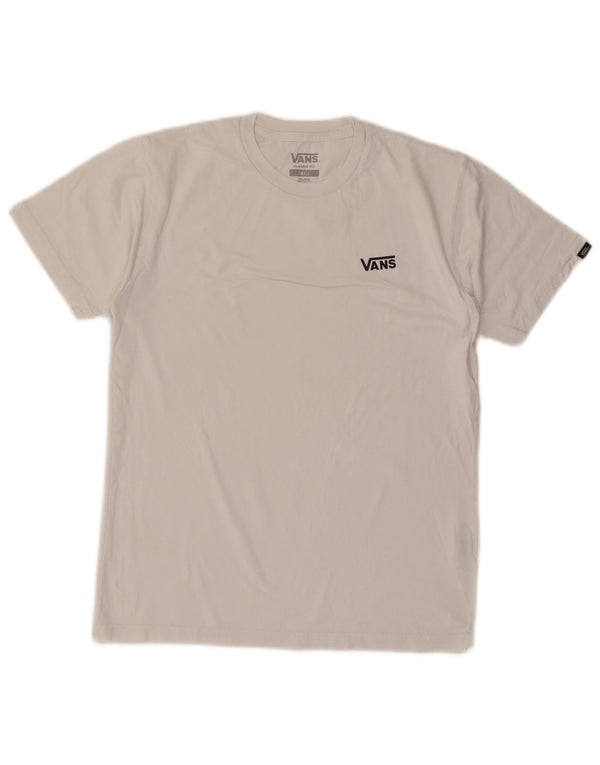 Vans Camiseta Classic Fit para hombre Top Small White Cotton
