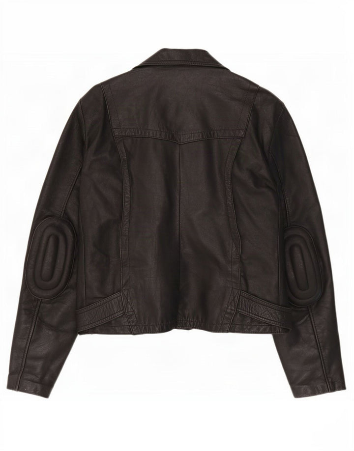 Wilhelm Krawehl Chaqueta motera de cuero para hombre EU 50 Medium Black
