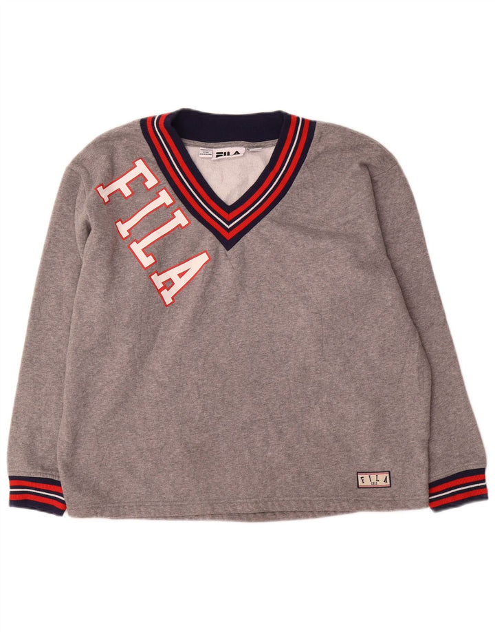 Fila - Sudadera gráfica para mujer (talla 40), color gris grande