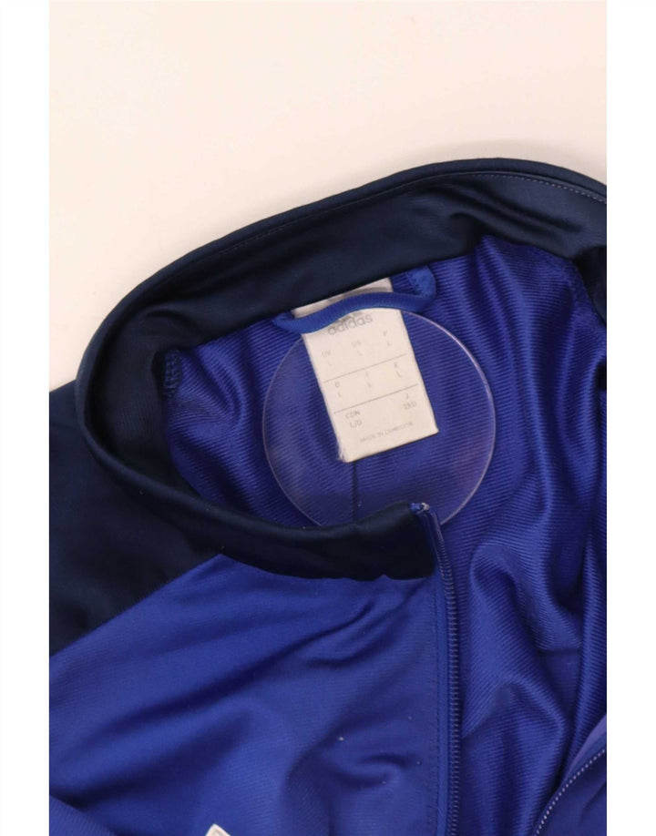 Adidas Hombre Chándal Top Chaqueta Grande Azul Colorblock