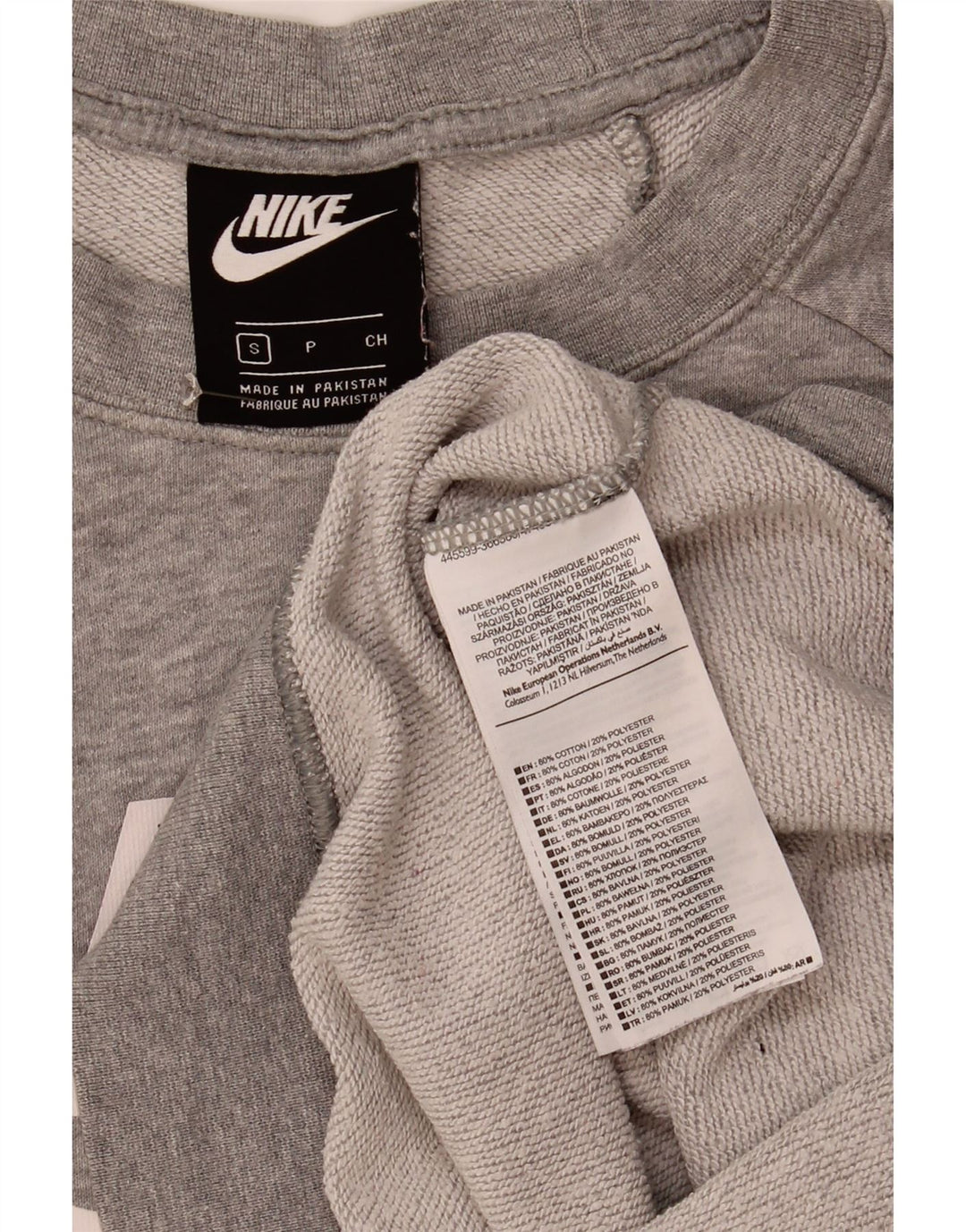 Nike Sudadera con gráfico extragrande para mujer, talla 10, talla pequeña, color gris moteado
