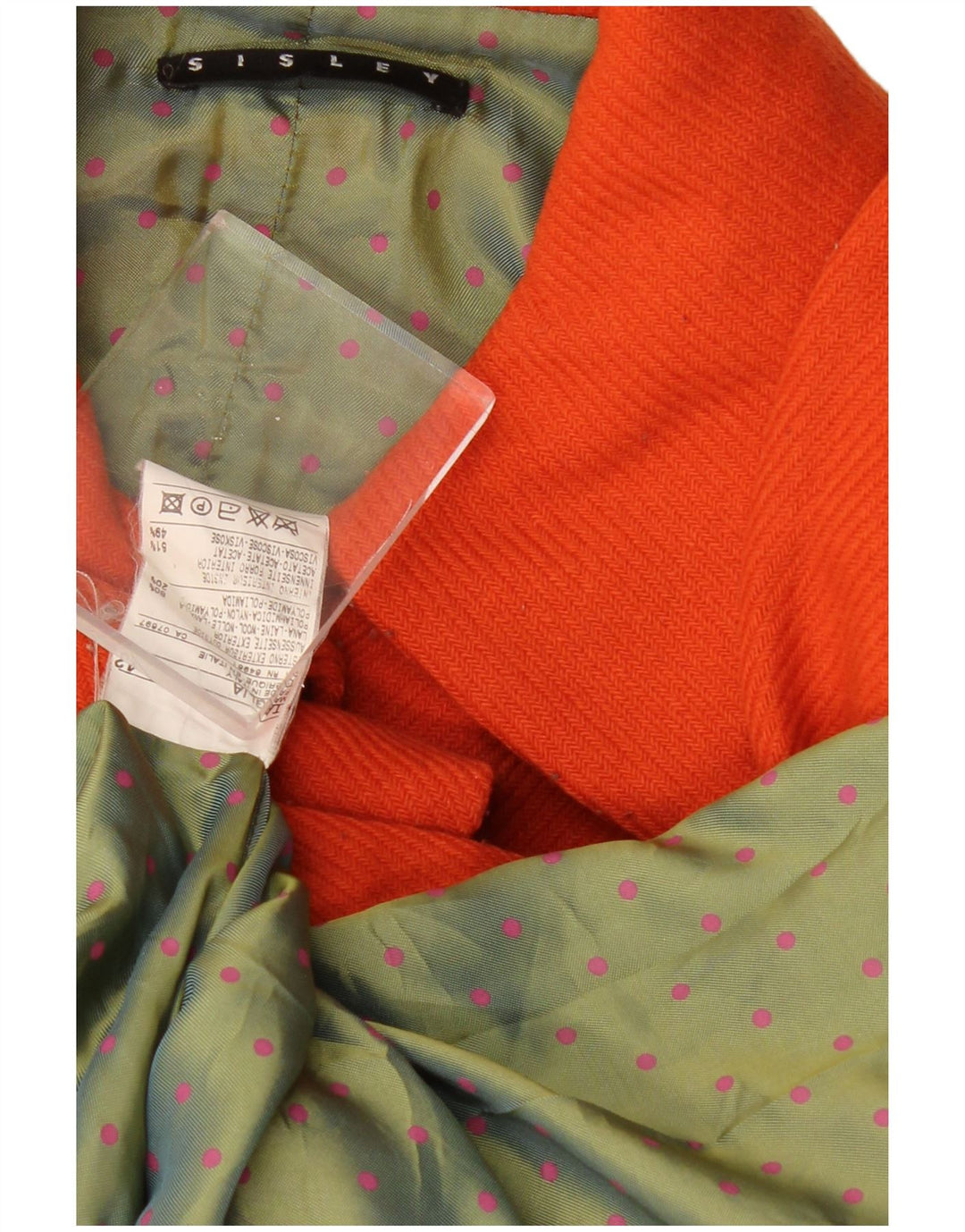 Abrigo de mujer SISLEY IT 42 Lana naranja mediana