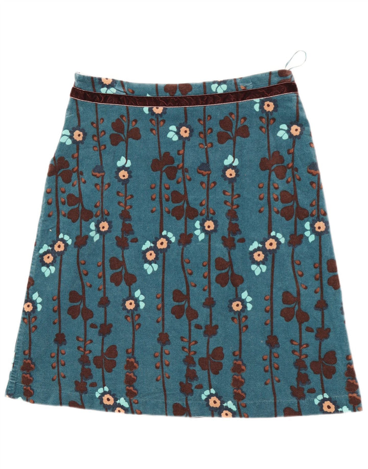 White Stuff Falda acampanada para mujer UK 42 Mediana W30 Azul floral